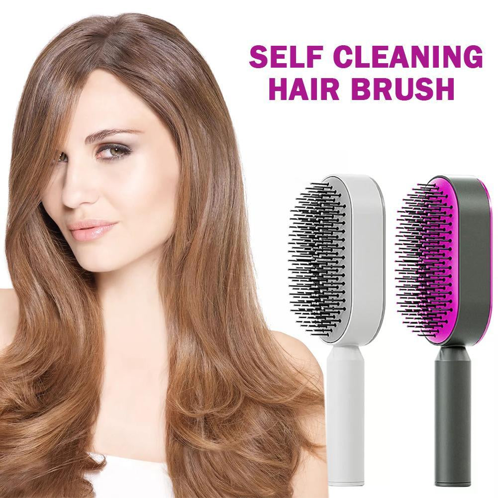 "3D Hair Growth Self-Cleaning Hairbrush | Scalp Massage Comb for Women | Anti-Hair Loss & Blood Circulation Booster"