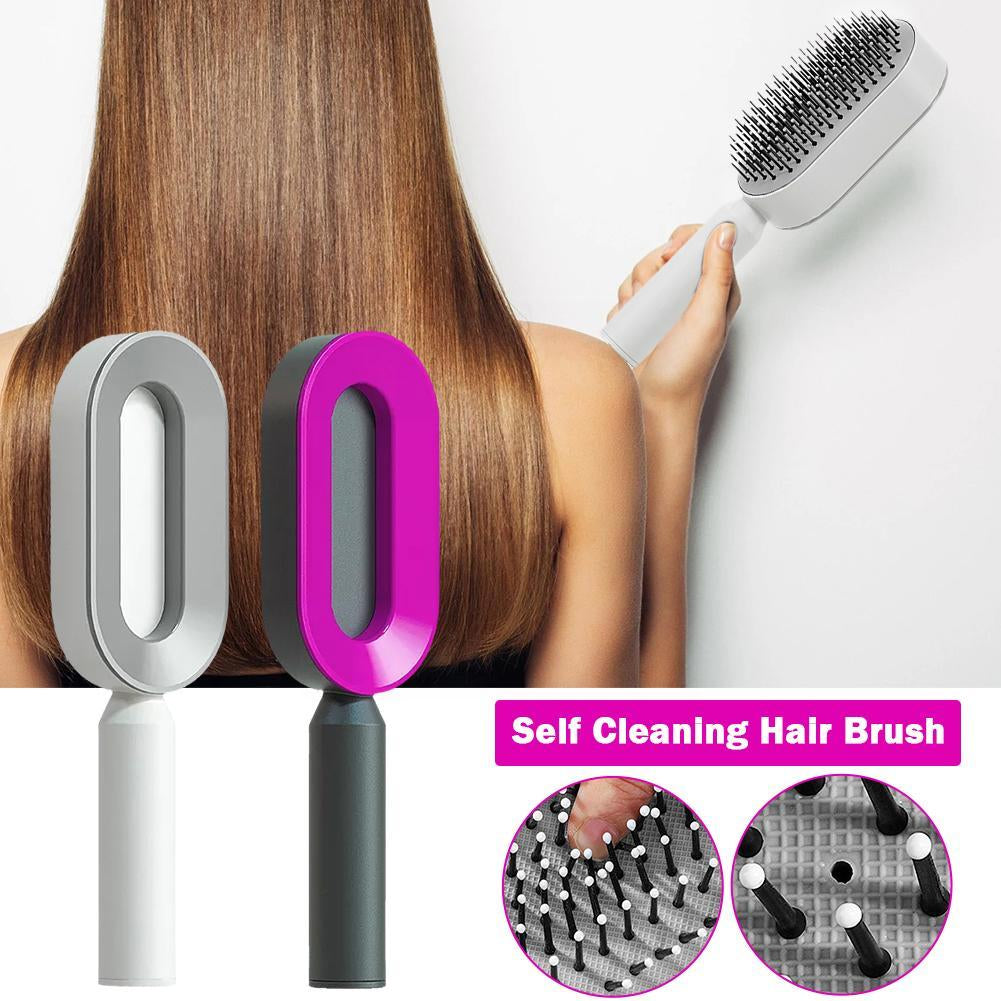 "3D Hair Growth Self-Cleaning Hairbrush | Scalp Massage Comb for Women | Anti-Hair Loss & Blood Circulation Booster"