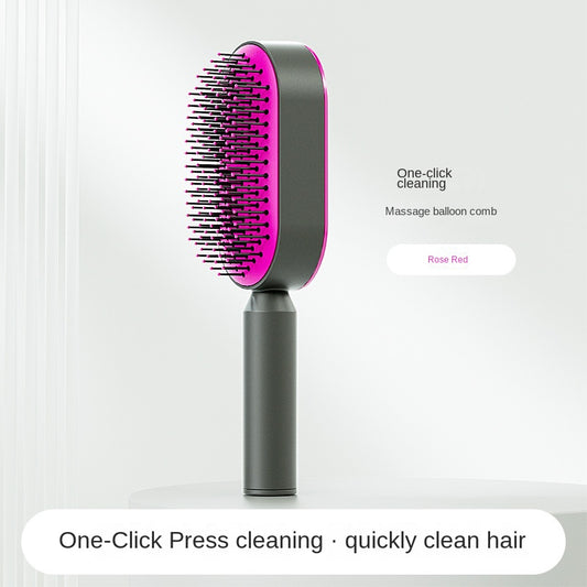 "3D Hair Growth Self-Cleaning Hairbrush | Scalp Massage Comb for Women | Anti-Hair Loss & Blood Circulation Booster"