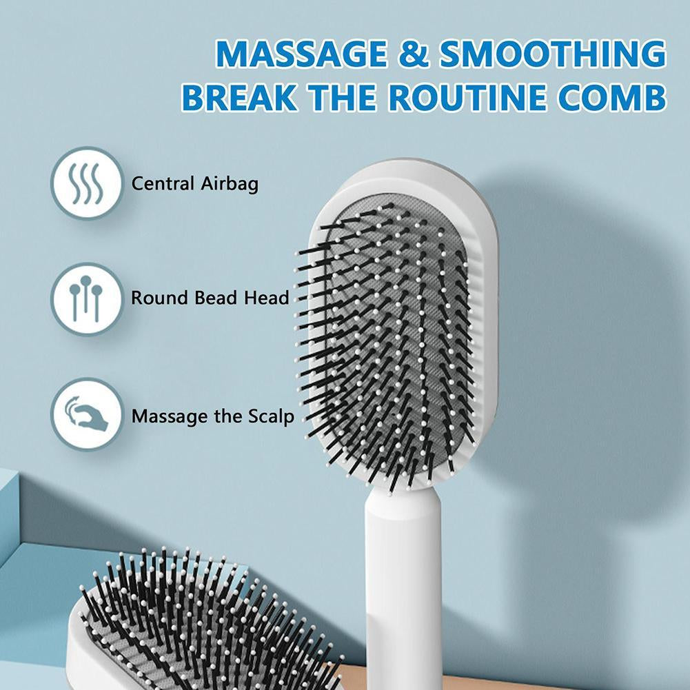 "3D Hair Growth Self-Cleaning Hairbrush | Scalp Massage Comb for Women | Anti-Hair Loss & Blood Circulation Booster"