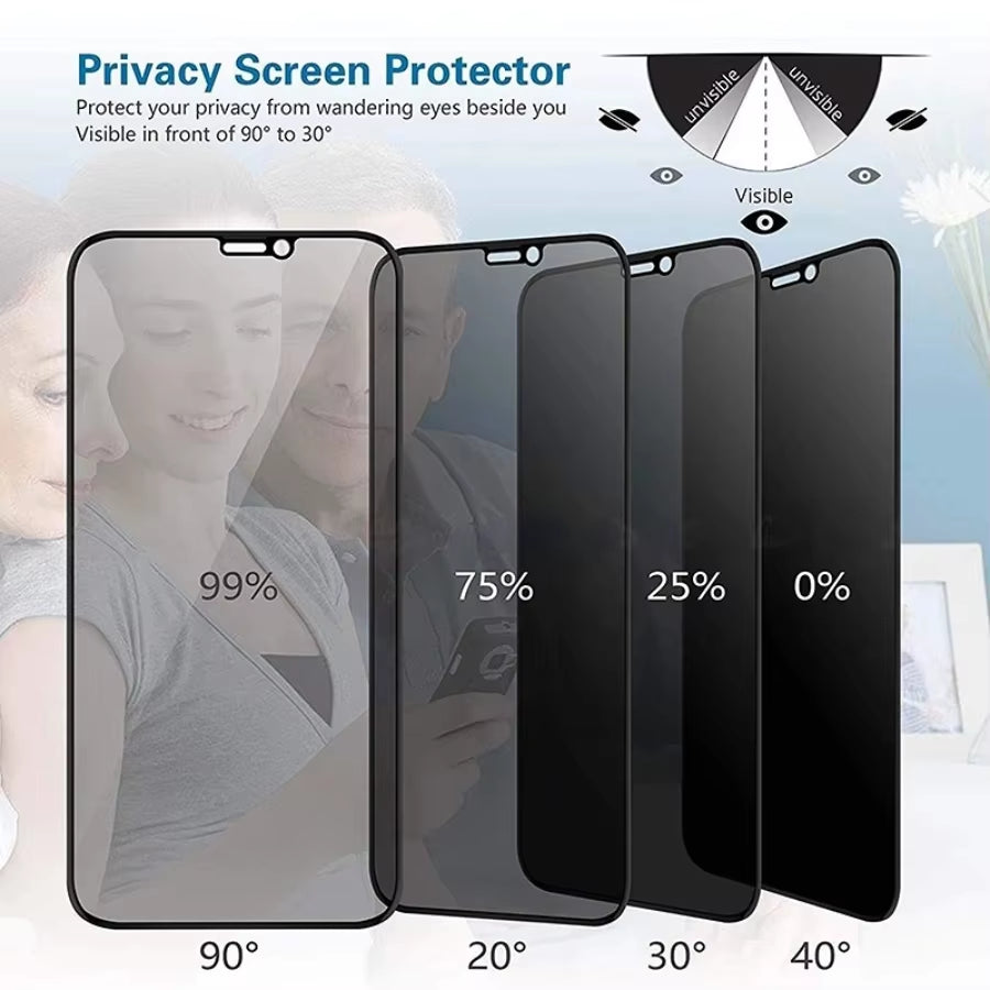 Anti-Spy Privacy 9D Full Tempered Glass for  14 13 12 Pro Max Mini 11 Pro XR X XS Max7 8 6 6Splus SE 2020 Screen Protector