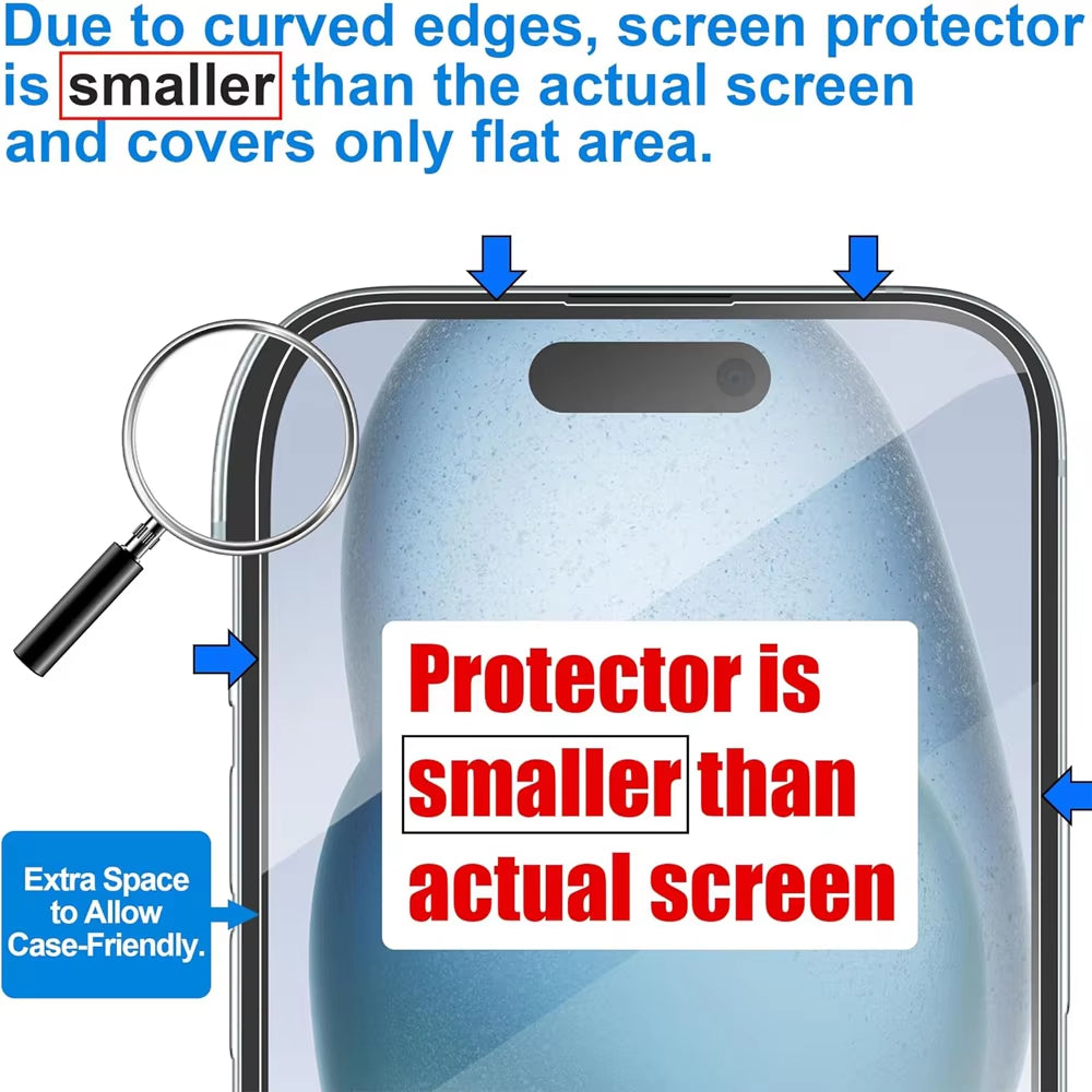 Clear Glass Film for  15 16 Pro Max Screen Protector for  11 12 13 14 15 Pro Tempered Glass 13 Mini 16 Plus