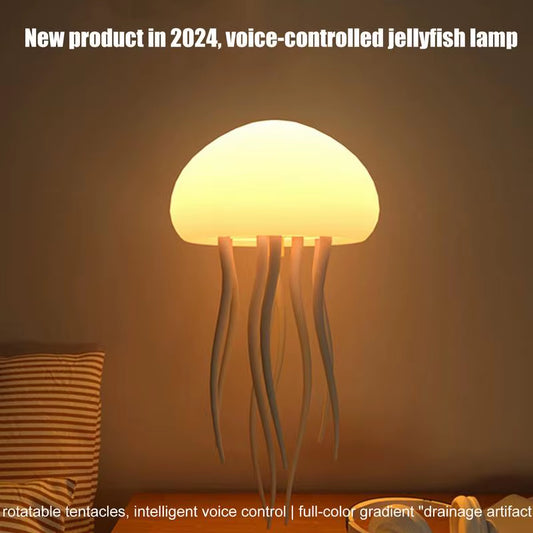 Jellyfish LED Lamp Voice Controlled Jellyfish Bedside Lamp for Bedside Desk Decorative Atmosphere Lighting