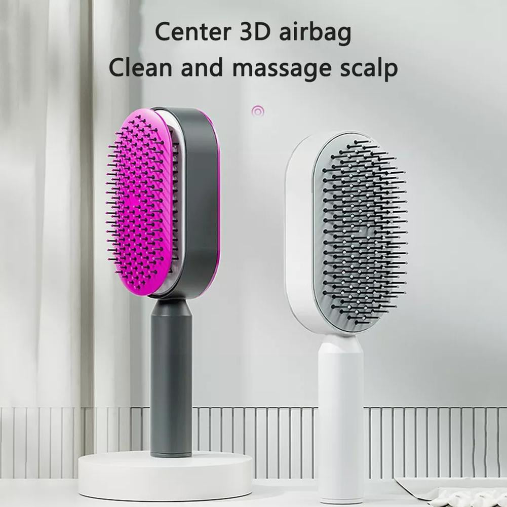 "3D Hair Growth Self-Cleaning Hairbrush | Scalp Massage Comb for Women | Anti-Hair Loss & Blood Circulation Booster"