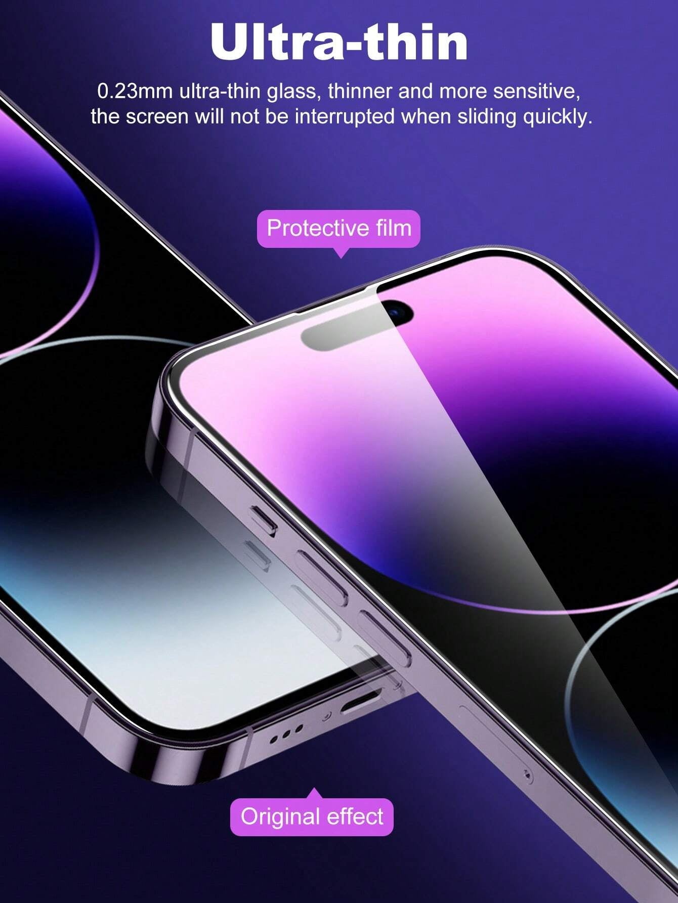 2-Pack Clear Tempered Glass Screen Protector + Back Protector Compatible with Iphone 14 6.1", Iphone 13/13 Pro 6.1", Iphone 15/15 Pro Max, Iphone 16/16 Pro/16 Pro Max