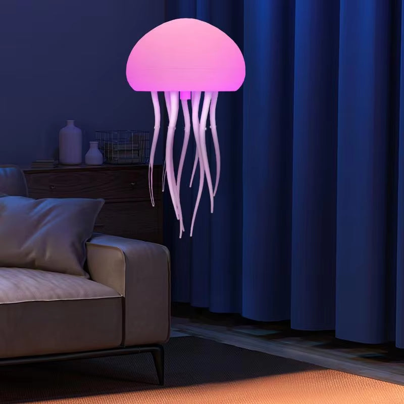 Jellyfish LED Lamp Voice Controlled Jellyfish Bedside Lamp for Bedside Desk Decorative Atmosphere Lighting