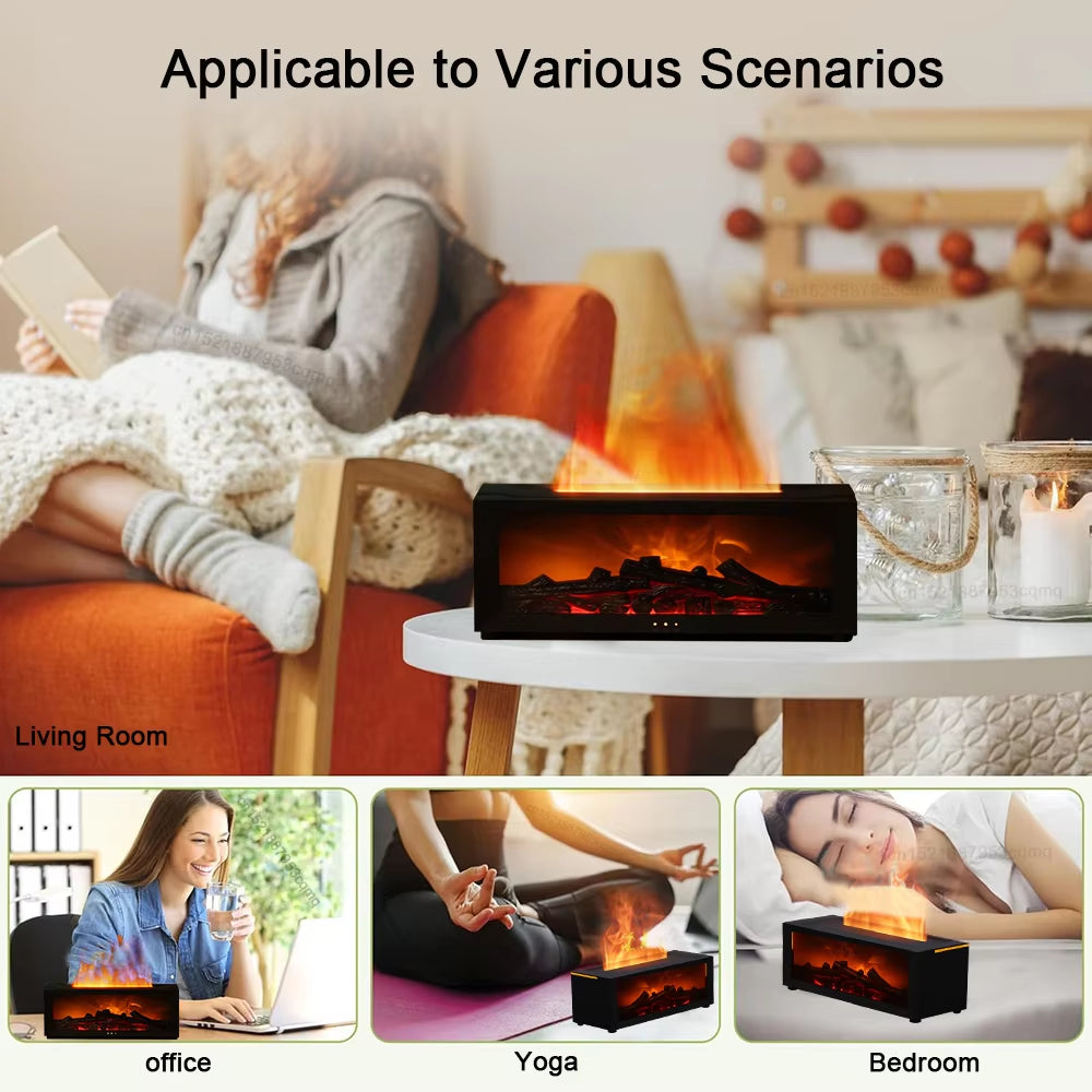 "Flame Aromatherapy Humidifier & Essential Oil Diffuser | USB Fragrance Humidifier for Home & Bedroom"